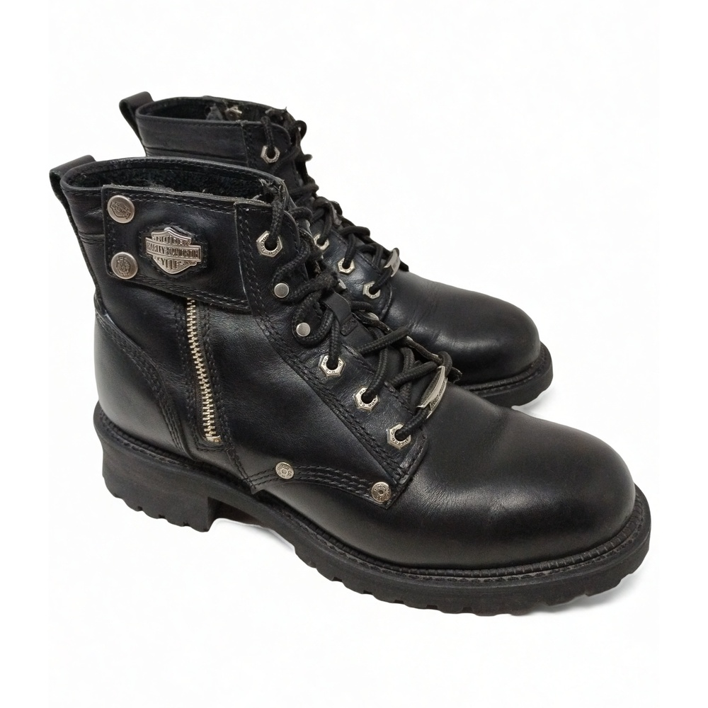 Harley-Davidson Mens Leather Motorcycle Riding Boots Size 11 Biker Streetwear